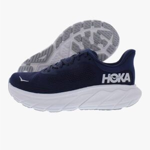 Hoka Outer Space and White Athletic Shoes